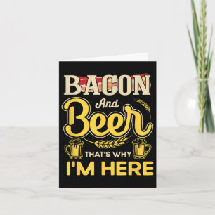 Tarjeta Cita Graciosa Desayuno Bacon Y Cerveza Por Eso.