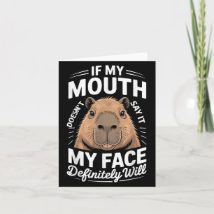 Tarjeta Cita humorística de Guay Capybara dice gracioso té