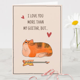 Tarjeta Cita humorística te amo Día de San Valentín gato g