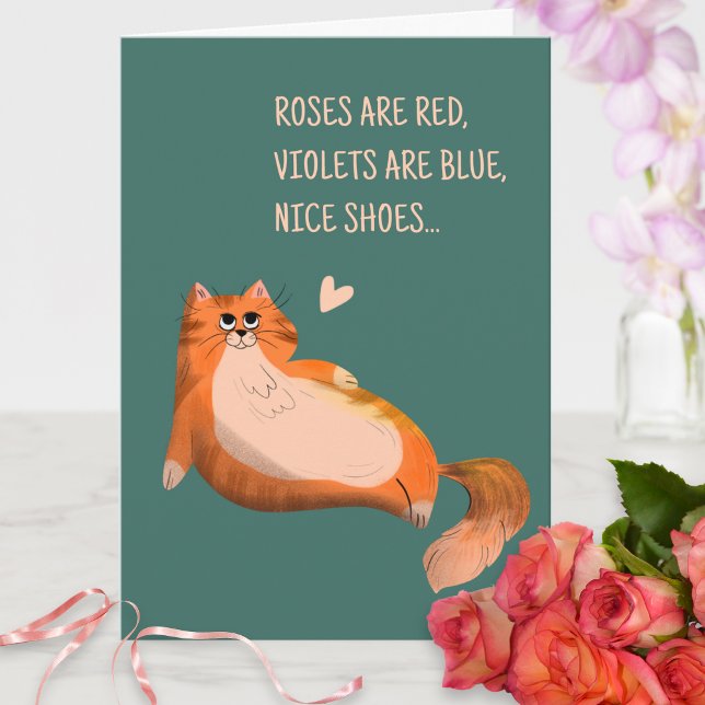Tarjeta Cita humorística te amo Día de San Valentín gato g (Subido por el creador)