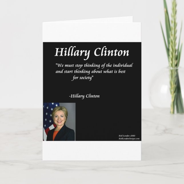 Tarjeta Cita "individual" de Hillary Clinton (Anverso)