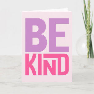 Tarjeta Cita Inspiradora de Be Kind