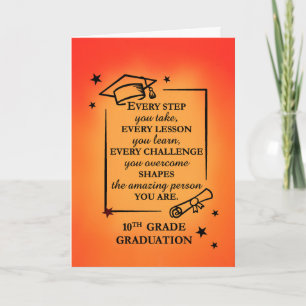 Tarjeta Cita Inspiradora de Grado 10 Amanecer