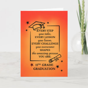 Tarjeta Cita Inspiradora de Grado 11 Amanecer