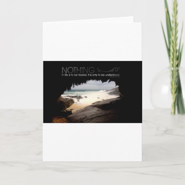 Tarjeta Cita inspiradora de Marie Curie (Anverso)