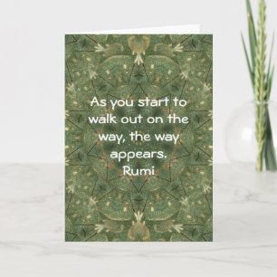 Tarjeta Cita inspiradora de Rumi que dice sobre la fe