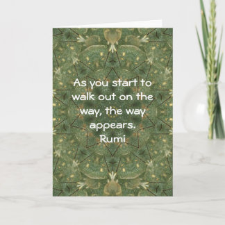 Tarjeta Cita inspiradora de Rumi que dice sobre la fe