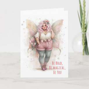 Tarjeta Cita Inspiradora de Saludo de Hada de Ánimo