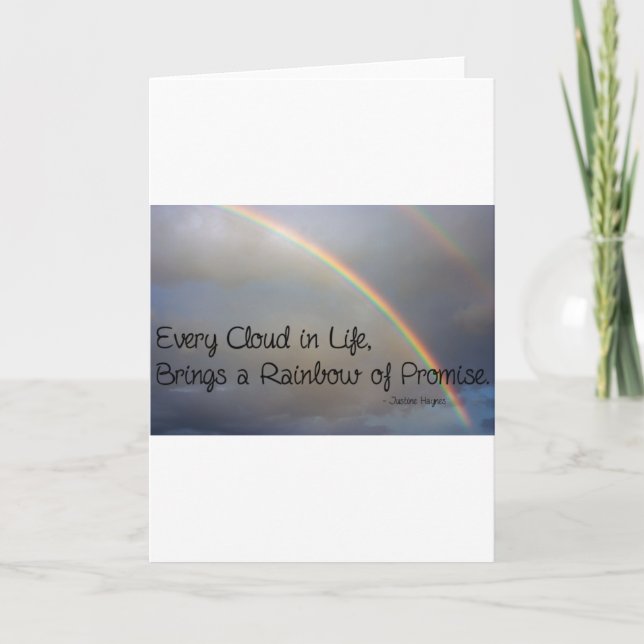 Tarjeta Cita inspiradora del arcoiris (Anverso)