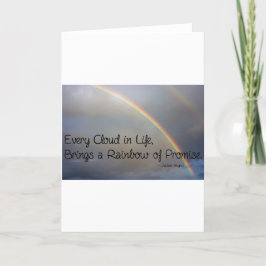 Tarjeta Cita inspiradora del arcoiris