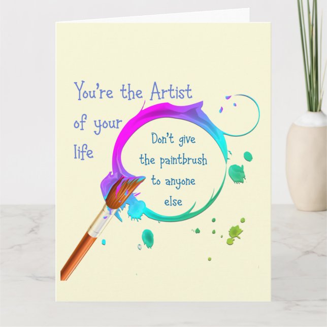 Tarjeta Cita Inspiradora del artista de tu propia vida (Anverso)