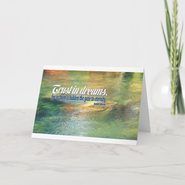 Tarjeta Cita inspiradora -- Kahlil Gibran (Anverso)