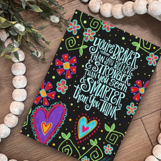 Tarjeta Cita Inspiradora ‘más valiente, más inteligente y  (Subido por el creador)