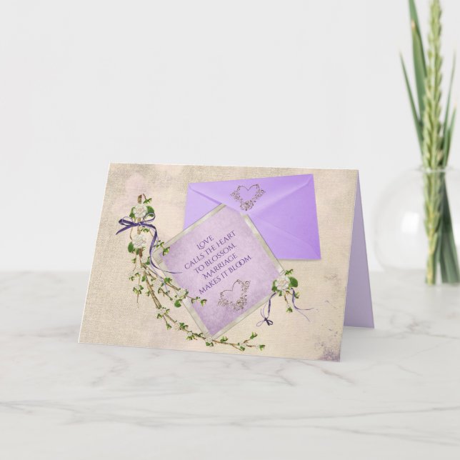 Tarjeta Cita inspiradora matrimonial (Anverso)