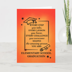 Tarjeta Cita Inspiradora para graduados de la escuela prim