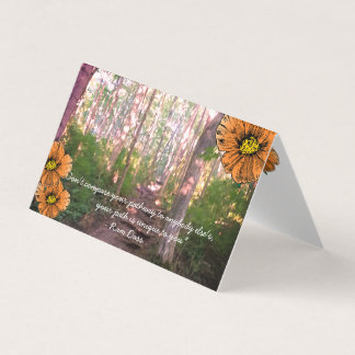 Tarjeta Cita inspiradora, "senderos"