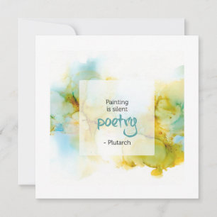 Tarjeta Cita inspiradora sobre pintura