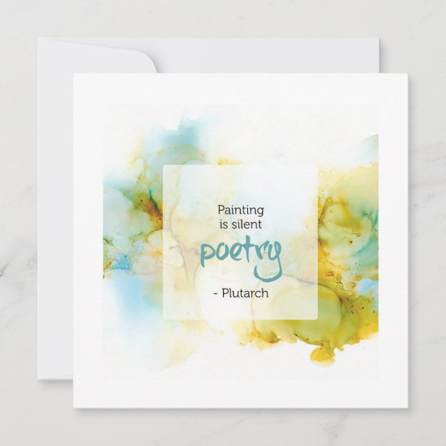Tarjeta Cita inspiradora sobre pintura (Anverso)