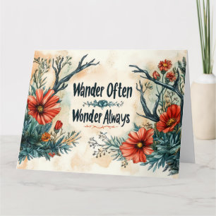 Tarjeta Cita inspiradora : Wander A Menudo, Wonder Siempre