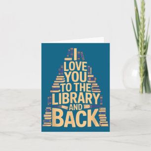 Tarjeta Cita linda te amo biblioteca divertida cita de bib