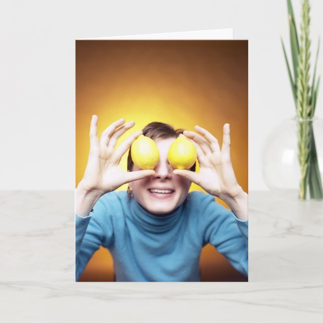 Tarjeta Cita matrimonial divertida - El amor es ciego (Anverso)