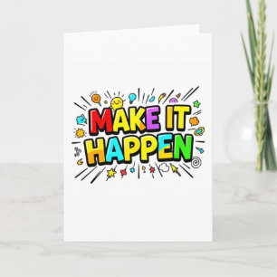 Tarjeta Cita motivacional colorida y en negrita