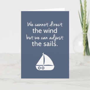 Tarjeta Cita motivacional de barco de vela náutico Mentali
