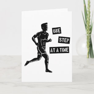 Tarjeta Cita Motivacional de Correr Negra