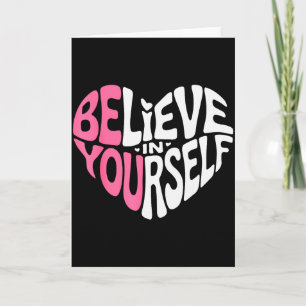 Tarjeta Cita Motivacional De Inspiración Cree En Ti Mismo