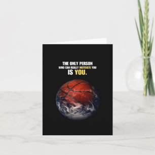 Tarjeta Cita Motivacional Inspiradora de Baloncesto Tierra
