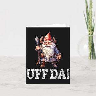 Tarjeta Cita noruega Uff Da Gnome escandinavo vikingo