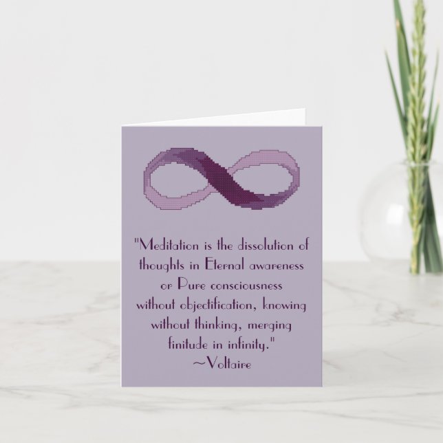 Tarjeta Cita Notecard del infinito de la meditación de (Anverso)