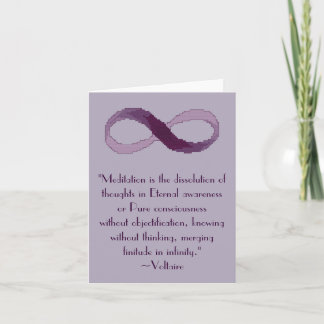 Tarjeta Cita Notecard del infinito de la meditación de