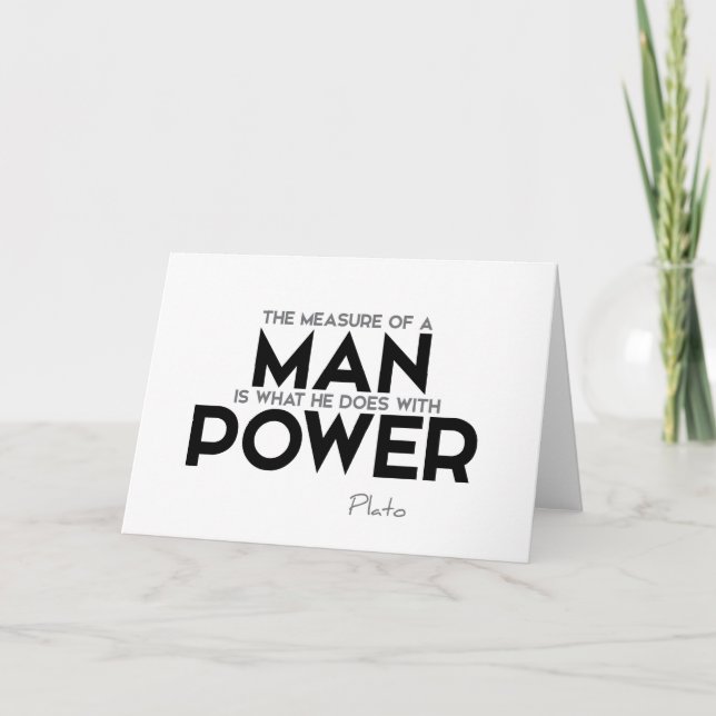 Tarjeta CITA: Platón: Medida de un hombre, poder (Anverso)