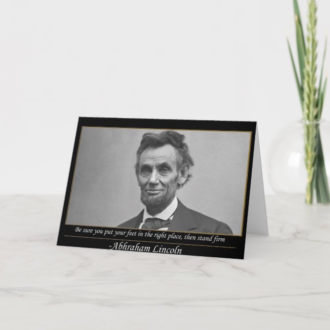 Tarjeta cita poderosa de Lincoln (Anverso)