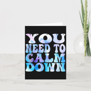 Tarjeta Cita Retro Divertida Para Mujeres Necesito Calmarm
