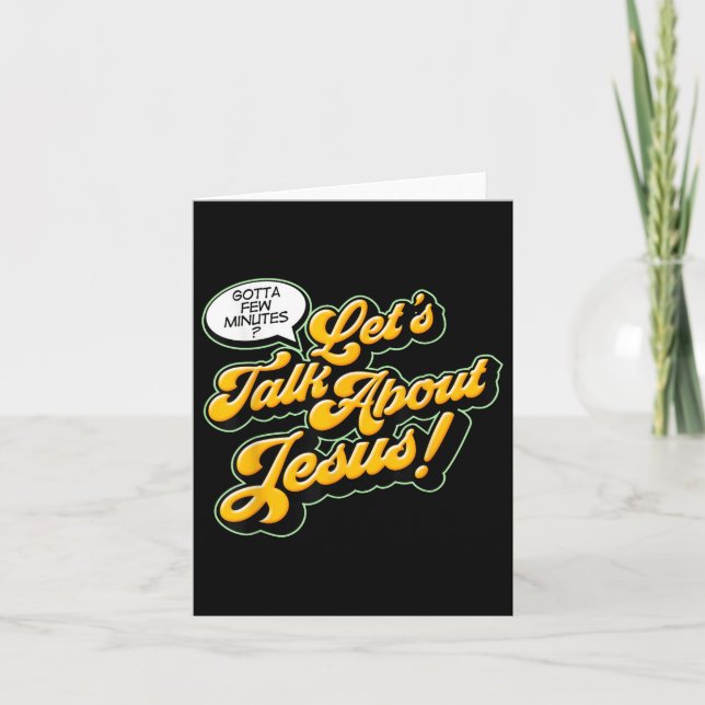 Tarjeta Cita Retro Hablemos De Jesús Cristiano Básico (Anverso)