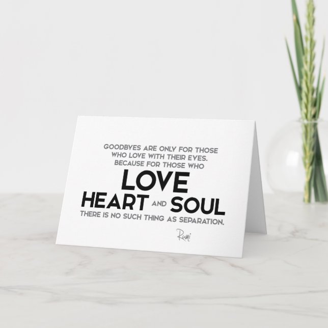 Tarjeta CITA: Rumi: Adiós, separación (Anverso)
