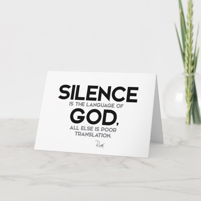 Tarjeta CITA: Rumi: Silencio: Lenguaje de Dios (Anverso)