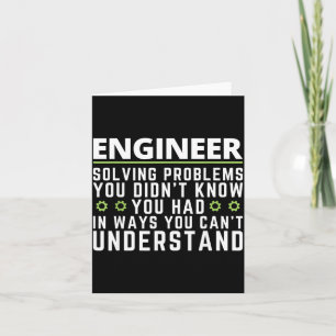 Tarjeta Cita Sarcástica de Ingeniero Divertida Humor de In