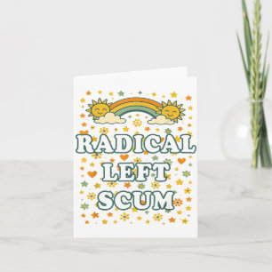 Tarjeta Cita sarcástica divertida de la izquierda radical