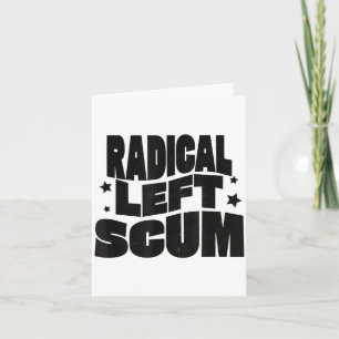 Tarjeta Cita sarcástica divertida de la izquierda radical