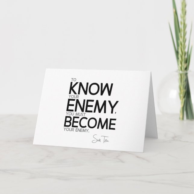 Tarjeta CITA: Sun Tzu: Conoce a tu enemigo (Anverso)