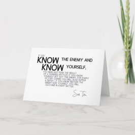 Tarjeta CITA: Sun Tzu: Conoce al enemigo y a ti mismo