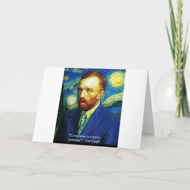 Tarjeta Cita Van Gogh "Conscience Compass" Regalos Tees Et (Anverso)