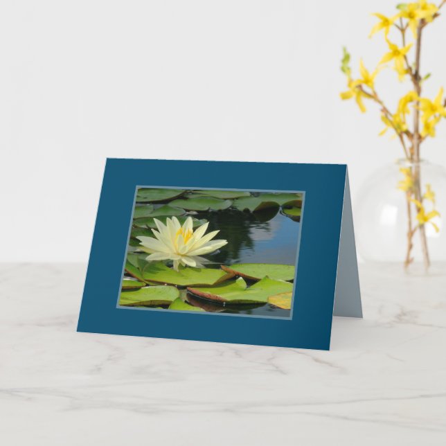 TARJETA CITACIÓN DE LOTUS BLOSSOM/BUDDHA DE LA LUZ DE LA L (flor amarilla)