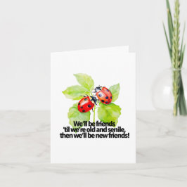 Tarjeta Citar amistad mariquitas divertido BFF viejo senil
