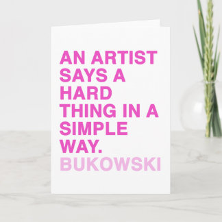 Tarjeta Citas de Charles Bukowski