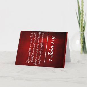 Tarjeta Citas de Dios: 1 Juan 1:9 — "Confesión y perdón