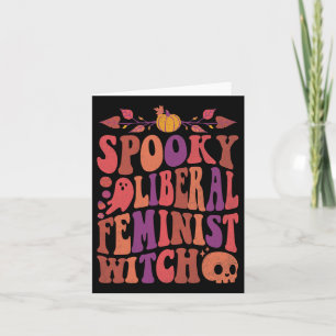 Tarjeta Citas de Halloween feministas liberales